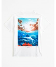 Abercrombie Cream Imagery Back Graphic Tee